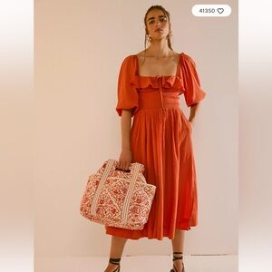 Free people oasis midi dress size M